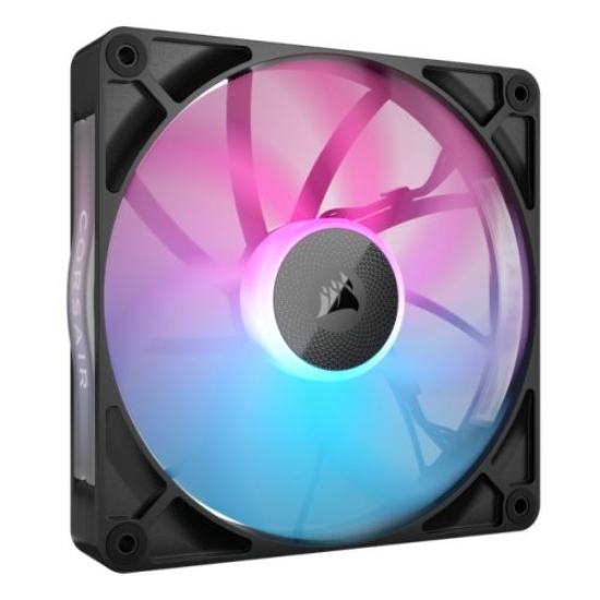 Picture of Corsair iCUE LINK RX140 RGB 14cm PWM Case Fan, 8 ARGB LEDs, Magnetic Dome Bearing, 1700 RPM, Black, Single Fan Expansion Kit