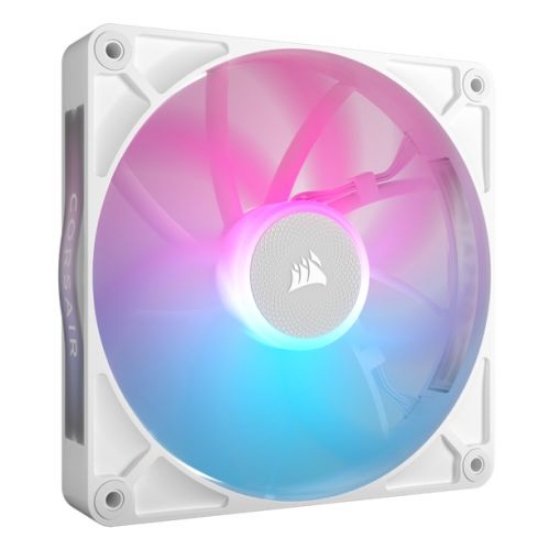 Picture of Corsair iCUE LINK RX140 RGB 14cm PWM Case Fan, 8 ARGB LEDs, Magnetic Dome Bearing, 1700 RPM, White, Single Fan Expansion Kit