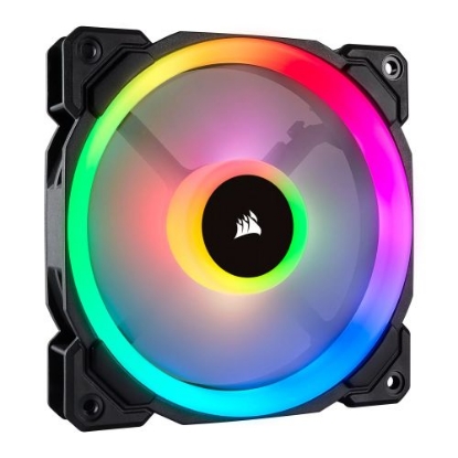 Picture of Corsair LL120 12cm PWM RGB Case Fan, 16 LED RGB Dual Light Loop, Hydraulic Bearing, Single Fan Expansion Pack