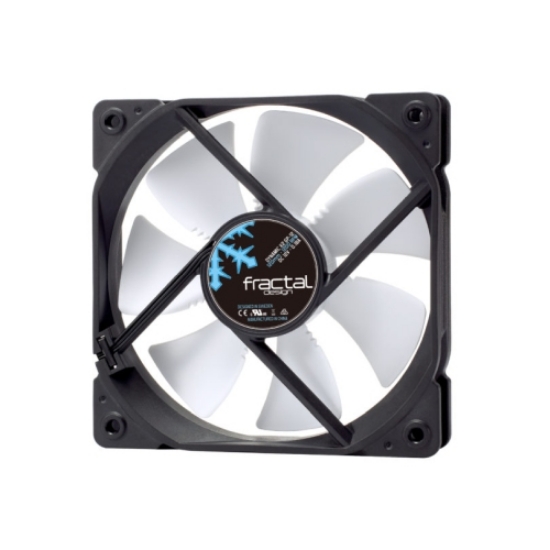 Picture of Fractal Design Dynamic X2 GP-12 12cm Case Fan, Long Life Sleeve Bearing, Counter-balanced Magnet, 1200 RPM, Black & White