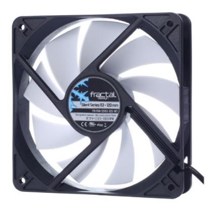 Picture of Fractal Design Silent Series R3 12cm Case Fan, Rifle Bearing, 1200 RPM, Black & White