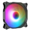 Picture of Vida Pulsar 12cm ARGB Fan for Vida EOS & TEMPEST Cases, 9 LEDs, Hydraulic Bearing, 1200 RPM, 4-pin (Daisy Chain Header), Black