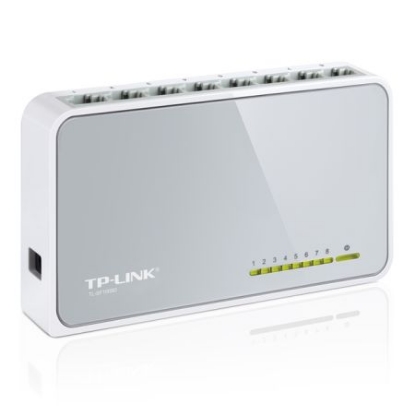 Picture of TP-LINK (TL-SF1008D V12) 8-Port 10/100 Unmanaged  Desktop Switch, Plastic Case
