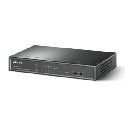 Picture of TP-LINK (TL-SF1008LP) 8-Port 10/100Mbps Unmanaged Desktop Switch, 4-Port PoE, Intelligent Power, Steel Case