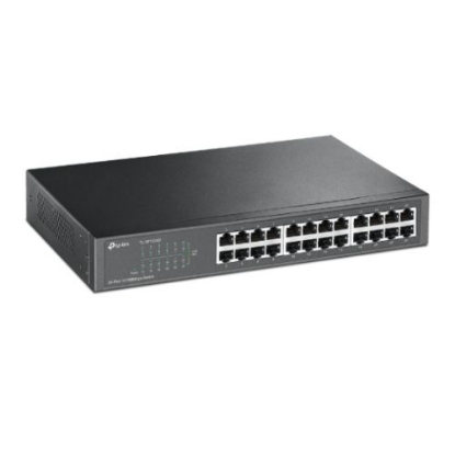 Picture of TP-LINK (TL-SF1024D) 24-Port 10/100 Unmanaged Desktop/Rackmount Switch, Steel Case