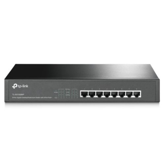 Picture of TP-LINK (TL-SG1008MP) 8-Port Gigabit Unmanaged Desktop/Rackmount Switch, 8-Port PoE+, Metal