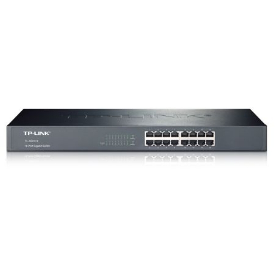 Picture of TP-LINK (TL-SG1016) 16-Port Gigabit Unmanaged Rackmount Switch, Steel Case