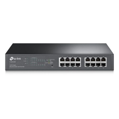 Picture of TP-LINK (TL-SG1016PE) 16-Port Gigabit Easy Smart Desktop/Rackmount Switch, 8-Port PoE+, Metal