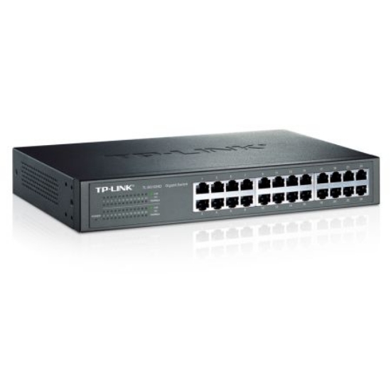 Picture of TP-LINK (TL-SG1024D) 24-Port Gigabit Unmanaged  Desktop/Rackmount Switch, Steel Case