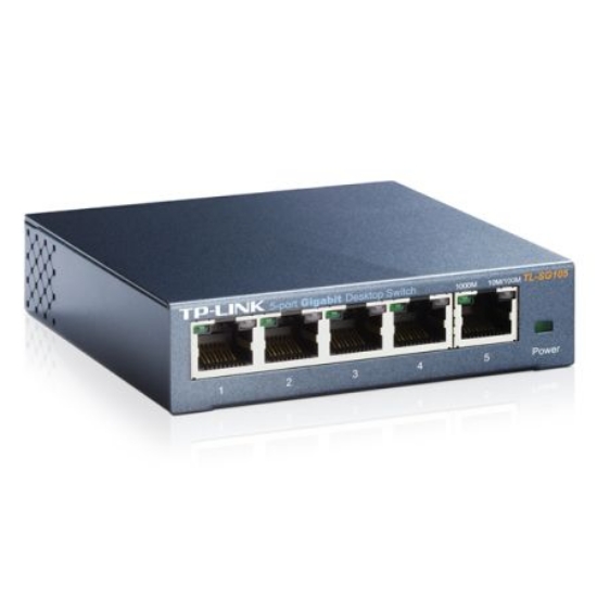 Picture of TP-LINK (TL-SG105) 5-Port Gigabit Unmanaged Desktop Switch, Steel Case