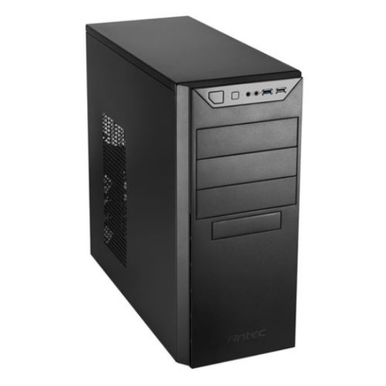 Picture of Antec VSK4000B U3/U2 ATX Case, 12cm Fan, USB 3.0, Black with Black Interior