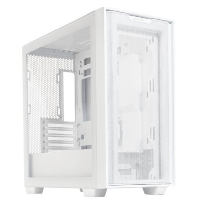 Picture of Asus A21 Gaming Case w/ Glass Window, Micro ATX, Mesh Front, 380mm GPU & 360mm Radiator Support, Asus BTF Compatible, White