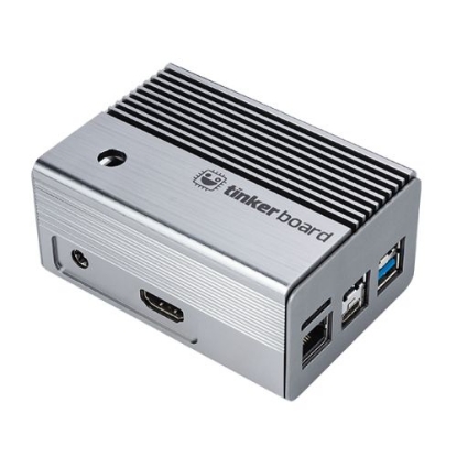 Picture of Asus Tinker 2 Fanless Aluminium Case for Tinker Board 2/2S, HDMI, Micro SD, 2x USB, RJ45, DSI, Camera Door, 91 x 67 x 45 mm