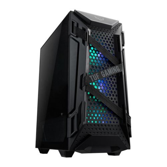 Picture of Asus TUF Gaming GT301 Compact Gaming Case w/ Window, ATX, Tempered Glass, 3 x 12cm RGB Fans, RGB Controller, Headphone Hook