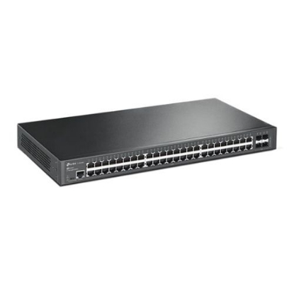 Picture of TP-LINK (TL-SG3452) JetStream 48-Port Gigabit L2 Managed Network Switch with 4 SFP Slots, L2/L3/L4 QoS, Fanless, Rackmountable