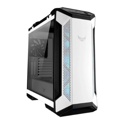 Picture of Asus TUF Gaming GT501 White Gaming Case w/ Window, E-ATX, Tempered Smoked Glass, 3 x 12cm RGB Fans, Carry Handles