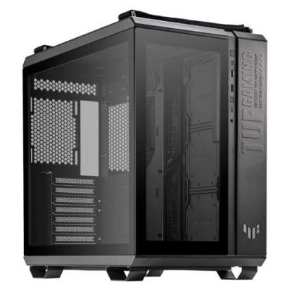 Picture of Asus TUF Gaming GT502 Case w/ Front & Side Glass Window, ATX, Dual Chamber, Modular Design, LED Control Button, USB-C, Carry Handles, Black