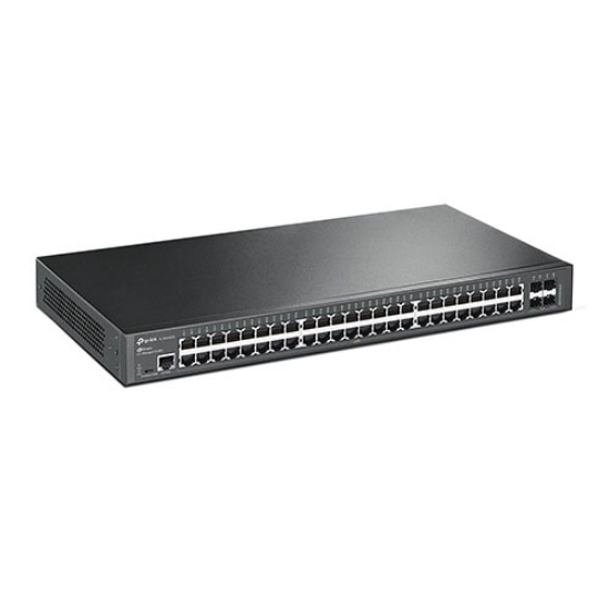 Picture of TP-LINK (TL-SG3452X) JetStream 48-Port Gigabit L2+ Managed Switch with 10GE 4 SFP+ Slots, L2/L3/L4 QoS, Fanless, Rackmountable