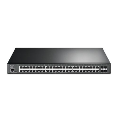 Picture of TP-LINK (TL-SG3452XP) JetStream 48-Port Gigabit and 4-Port 10GE SFP+ L2+ Managed Switch with 48-Port PoE+, Rackmountable