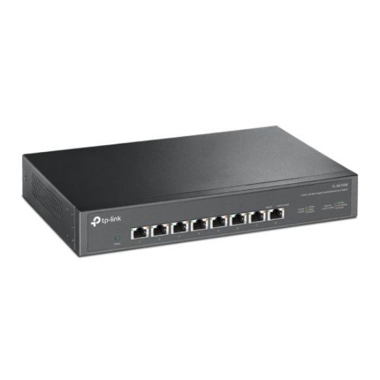 Picture of TP-LINK (TL-SX1008) 8-Port Unmanaged 10G Multi-Gigabit Desktop/Rackmount Switch, 8x 100/1G/2.5G/5G/10G, Low-Noise Fan, Steel Case