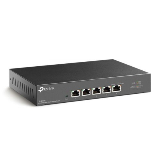 Picture of TP-LINK (TL-SX105) 5-Port Unmanaged 10G Multi-Gigabit Desktop/Rackmount Switch, 5x 100/1G/2.5G/5G/10G, Fanless, Steel Case