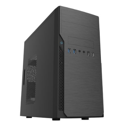 Picture of CiT Classic Micro ATX Case, 500W, 2x USB 3.0, 8cm Fan, Supports Kensington Lock, Black