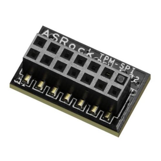 Picture of Asrock (TPM-SPI) TPM Module, 14-1 TPM Header, SPI Interface, Family 2.0, Level 00, Revision 01.16