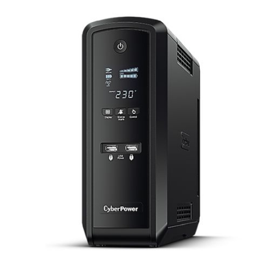 Picture of CyberPower PFC Sinewave 1300VA Line Interactive Tower UPS, 780W, LCD Display, 2x UK Plug, 4x IEC, AVR Energy Saving