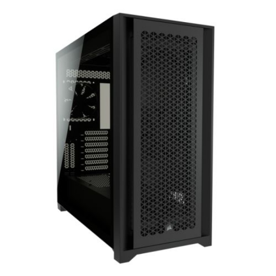 Picture of Corsair 5000D Airflow Gaming Case w/ Glass Window, E-ATX, 2 x AirGuide Fans, High-Airflow Front Panel, USB-C, Black