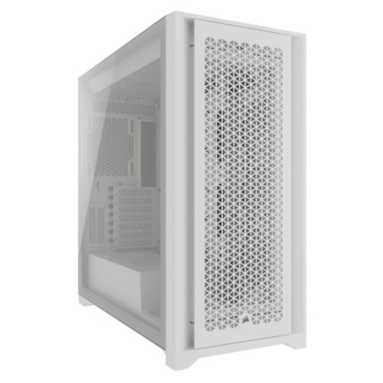 Picture of Corsair 5000D CORE Airflow Gaming Case w/ Glass Window, E-ATX, No Fans, High-Airflow Front Panel, USB-C, White