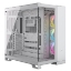 Picture of Corsair 6500X RGB iCUE Link Dual Chamber Gaming Case w/ Glass Side & Front, ATX, 3x RGB Fans, Mesh Panels, USB-C, Asus BTF Compatible, White