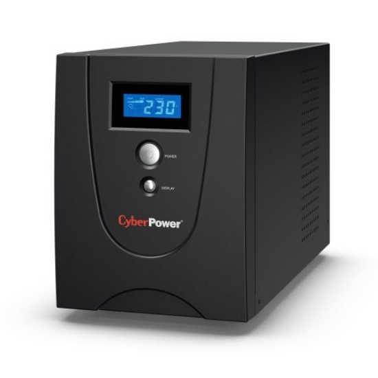 Picture of CyberPower Value 2200VA Line Interactive Tower UPS, 1320W, LCD Display, 6x IEC, AVR Energy Saving, Configurable Alarm