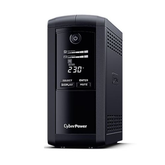 Picture of CyberPower Value Pro 1000VA Line Interactive Tower UPS, 550W, LCD Display, 6x IEC, AVR Energy Saving, 1Gbps Ethernet