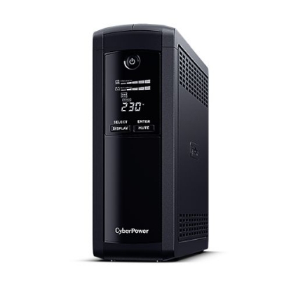 Picture of CyberPower Value Pro 1600VA Line Interactive Tower UPS, 960W, LCD Display, 8x IEC, AVR Energy Saving, 1Gbps Ethernet