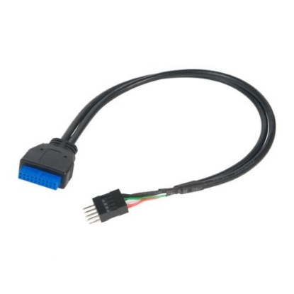 Picture of Akasa USB 3.0 to USB 2.0 Adapter Cable, USB 3.0 19-pin male to USB 2.0 internal 9-pin, 30cm