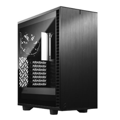Picture of Fractal Design Define 7 Compact (Light TG) Gaming Case w/ Light Tint Glass Window, ATX, 2 Fans, Sound Dampening, Ventilated PSU Shroud, USB-C