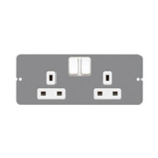 Picture of MK Electric CXP10735 PLATE 2G RCD SWITCH SOCKET OUTLET